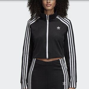 Cropped adidas superstar track jacket